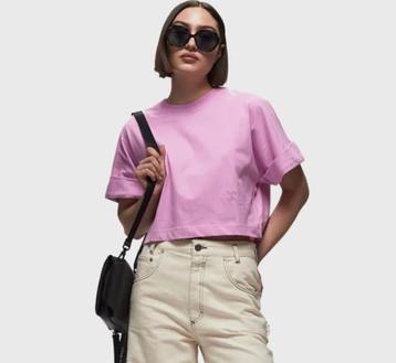 CLOSED rose turn up T-shirt / top mt S (M) organic cotton beschikbaar voor biedingen