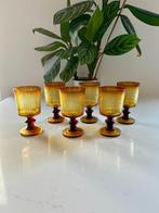 6 vintage wijnglazen. Stoere vintage glazen. Nieuwstaat!, Ophalen of Verzenden, Zo goed als nieuw, Overige typen