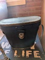 Yashica verrekijker 8x40 in lederen koffertje, Gebruikt, 8 tot 12x, Met hoes of tas, Porro (met knik)