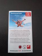 Parachutespringen € 75,-/€ 24 korting p.p., Kortingsbon, Overige typen