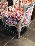 paar bergeres louis xv stijl antiek polychrome, Ophalen of Verzenden