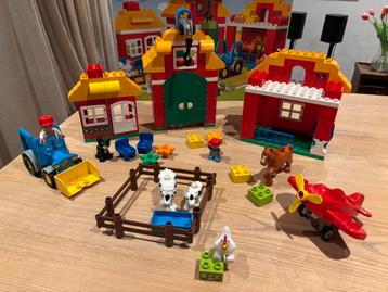 LEGO Duplo 10525 Grote Boerderij + rood vliegtuig – met doos beschikbaar voor biedingen