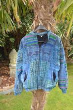 patchwork tussendoor jas uit Guatemala maat XL Hand made, Guatamala, Blauw, Maat 56/58 (XL), Ophalen of Verzenden