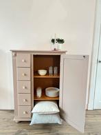 Landelijke Spekkast in mooie warme roze kleur., Ophalen, Gebruikt, 5 laden of meer, 100 tot 150 cm