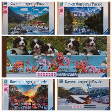 VOORDEEL PUZZELPAKKET !!!  5 Ravensburger puzzels NU €20,- beschikbaar voor biedingen