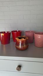 Zgan 5 bloempotten 15 en 12 cm., Rond, Ophalen of Verzenden, Zo goed als nieuw, Minder dan 25 cm
