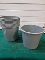 bloemen planten emmers 12 stuks grijs, Ophalen of Verzenden, 'T Olde Gre-j, Info@toldegrej.nl, Endepoelstraat 20f Didam