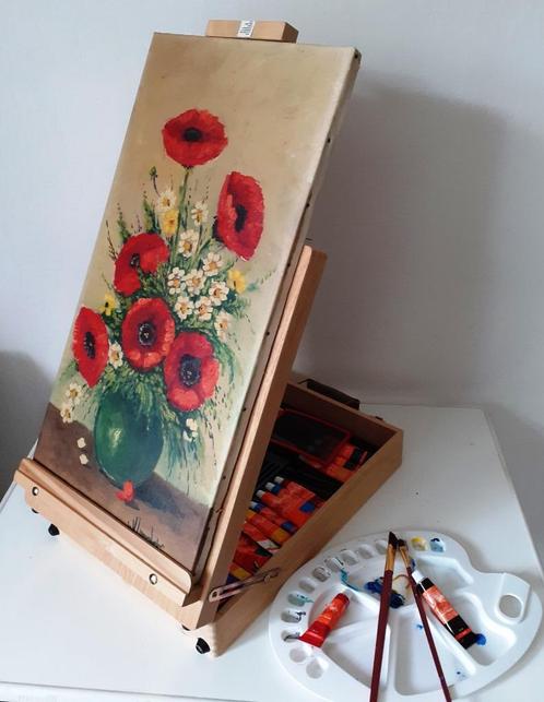 schildersezel ( kofferuitvoering )  in nieuwstaat, Hobby en Vrije tijd, Schilderen, Zo goed als nieuw, Ezel, Ophalen