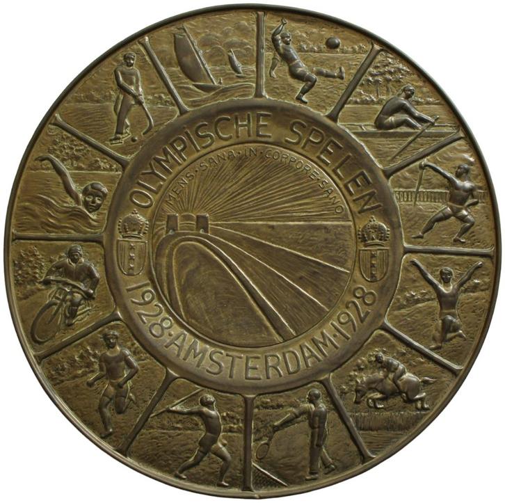 WANDBORD 1928 Onbekend : Olympische Zomerspelen Amsterdam, Antiek en Kunst, Kunst | Overige Kunst, Ophalen of Verzenden