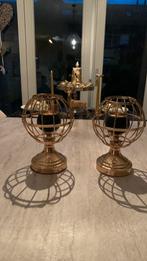 Fantastisch mooie  grote kandelaars model wereldbol, Ophalen of Verzenden, Zo goed als nieuw, Metaal