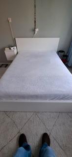 Ikea Malm Tweepersoonsbed 140x200, Huis en Inrichting, Ophalen, Wit, Tweepersoons, 140 cm