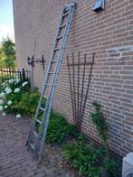 tweedelige aluminium ladder, Doe-het-zelf en Verbouw, Ladders en Trappen, Ophalen, Gebruikt, Ladder, Opvouwbaar of Inschuifbaar
