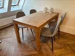 Mooie houten eettafel met stoelen!! - Haarlem centrum, Ophalen, Gebruikt, 100 tot 150 cm, 50 tot 100 cm