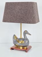 Vintage eend tafellamp messing mid century ´70 regency lamp, N, Ophalen of Verzenden, N, Minder dan 50 cm