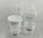 Emmers.Nieuw. Maat : 0.5,1.0, 5,5.5 en 10 ltr. Zie tekst., Ophalen of Verzenden, Nieuw, Kunststof, Met deksel