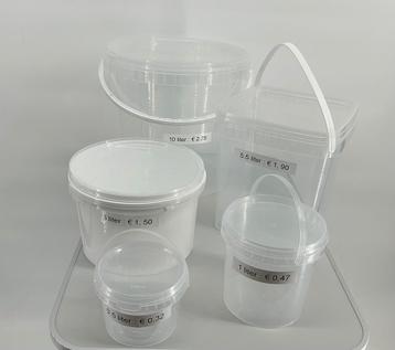 Emmers.Nieuw. Maat : 0.5,1.0, 5,5.5 en 10 ltr. Zie tekst. beschikbaar voor biedingen