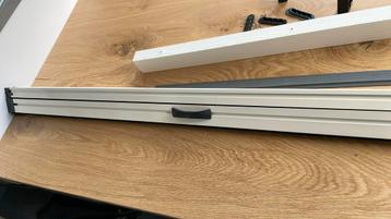 Hordeur plisédeur zwart wit met handvat 200 x 90 beschikbaar voor biedingen