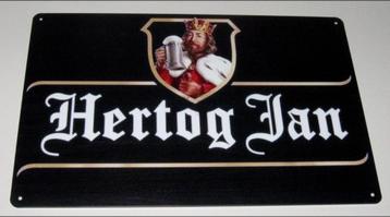 HERTOG JAN BIER : Metalen Bord Logo Hertog Jan beschikbaar voor biedingen