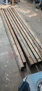8 Gebruikte houten balken - zie foto's voor afmetingen, Doe-het-zelf en Verbouw, Hout en Planken, Ophalen, Gebruikt, Balk, Vuren