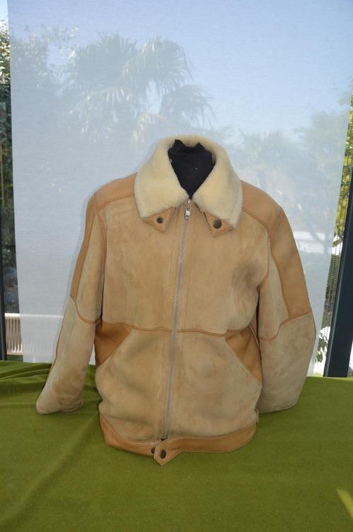 Zeer mooie Heren lammy coat suède leather schapenvacht Morri, Kleding | Heren, Jassen | Winter, Gedragen, Maat 52/54 (L), Bruin
