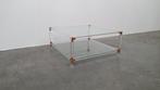 Vintage coffee table lucite & brass Charles Hollis Jones 70s, .., Gebruikt, Glas, ..