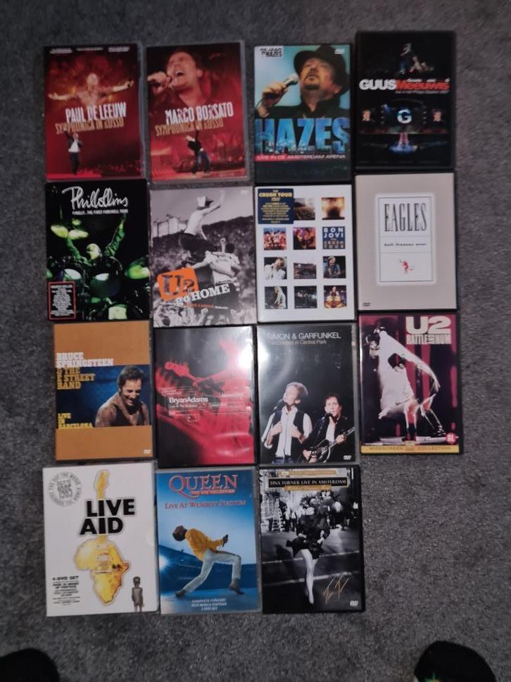 DVD's met muziek concerten, Cd's en Dvd's, Dvd's | Muziek en Concerten, Zo goed als nieuw, Muziek en Concerten, Alle leeftijden