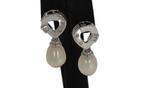 Diamanten parel fraai set 18 karaats gouden dames oorbellen, Hangers, Voordeelsieraden, Ophalen of Verzenden, Zo goed als nieuw