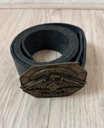 Riemgesp van Harley-Davidson adelaar Proud to be an Amercan’, Losse buckle of gesp, Ophalen of Verzenden, Harley Davidson, 115 cm of meer