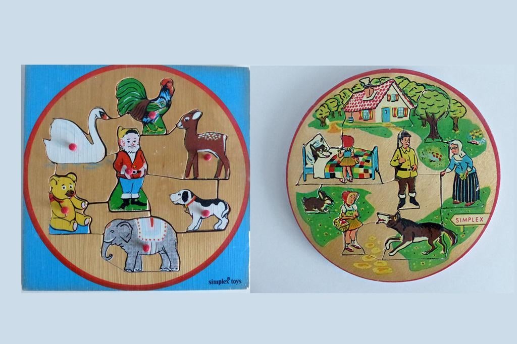 Vintage Simplex puzzels, Antiek en Kunst, Antiek | Speelgoed, Ophalen of Verzenden