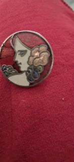 Vintage Broche Vrouw Profiel, Antiek en Kunst, Antiek | Emaille, Ophalen of Verzenden