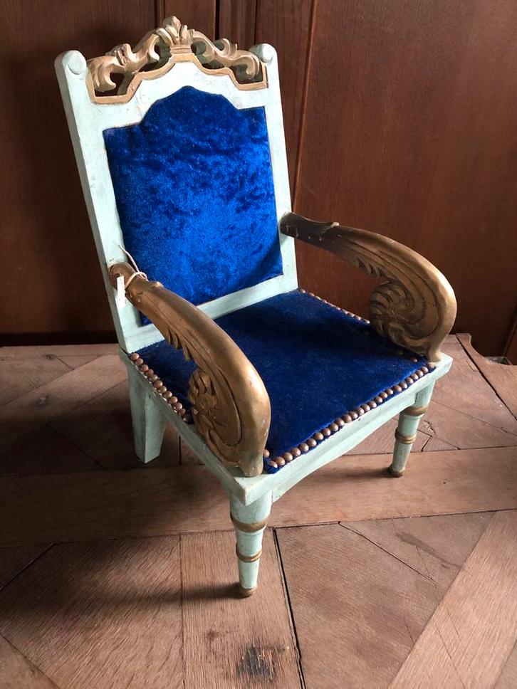 Antieke Victoriaanse Poppenstoel ca. 1900, Antiek en Kunst, Antiek | Meubels | Stoelen en Banken, Ophalen of Verzenden