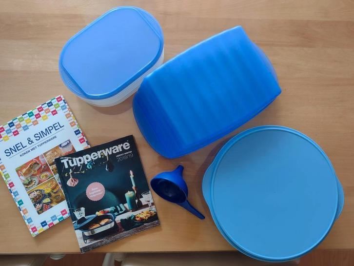 Tupperware, Huis en Inrichting, Keuken | Tupperware, Zo goed als nieuw, Overige typen, Blauw, Ophalen of Verzenden
