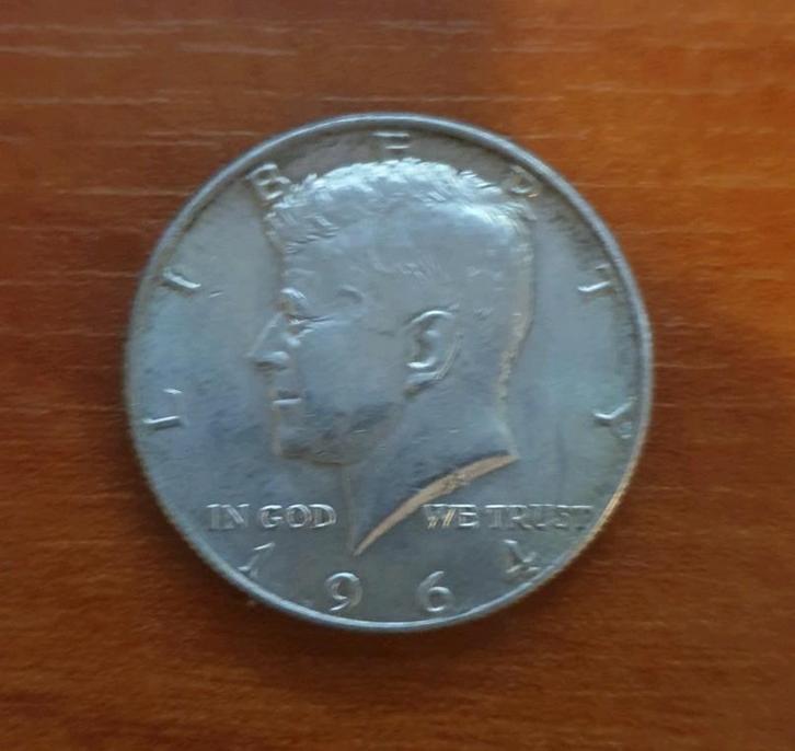 Zilveren amerikaanse munt 1964, Postzegels en Munten, Munten | Amerika, Noord-Amerika, Zilver, Ophalen of Verzenden