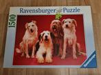 Ravensburger Puzzel Honden - 1500 Stukjes, Ophalen of Verzenden, 500 t/m 1500 stukjes, Zo goed als nieuw, Legpuzzel