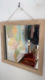 Grote vierkante spiegel van Paulownia hout, Huis en Inrichting, Woonaccessoires | Spiegels, Ophalen, Vierkant, Nieuw, Minder dan 100 cm