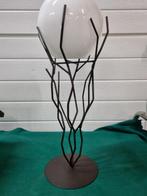 -	Waxcinehouder metaal met glazen bol, Huis en Inrichting, Woonaccessoires | Overige, Ophalen of Verzenden, 'T Olde Gre-j, Info@toldegrej.nl