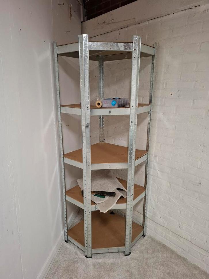 Hoekstellingkast met 5 schappen - Deventer, Huis en Inrichting, Kasten | Stellingkasten, Gebruikt, Ophalen of Verzenden