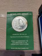 Munten Nederlandse Antillen zilver, Postzegels en Munten, Penningen en Medailles, Ophalen of Verzenden, Zilver