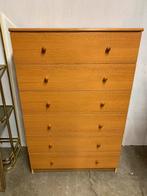 Ladekast grenen Scandinavische hoge 6 laden kast jaren 70., Zo goed als nieuw, Minder dan 100 cm, Metaal, 25 tot 50 cm