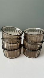 Arcopal rookglas schaaltjes/ ramekins, Ophalen of Verzenden, Overige stijlen, Glas, Schaal of Schalen