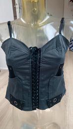 Top Bustier zgan antraciet en wit met stretch van tatcher S, Watcher, Ophalen of Verzenden, Zo goed als nieuw, Maat 36 (S)