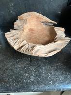 Houten schaal, Huis en Inrichting, Woonaccessoires | Schalen en Manden, Ophalen, Zo goed als nieuw, Rond, Hout