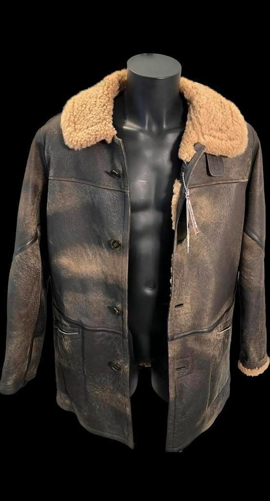 Lammy NEW YORK SCHOTT BROS  Coat lange model piloten jas, Kleding | Heren, Jassen | Winter, Nieuw, Maat 56/58 (XL), Bruin, Ophalen of Verzenden