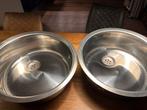 2 Nieuwe RVS Ronde spoelbakken - 39cm, Ophalen, Minder dan 50 cm, Nieuw, Minder dan 25 cm
