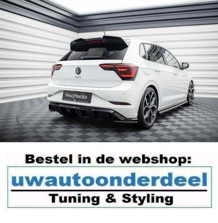 Maxton Spoiler Splitter Lip Sideskirt Geschikt Voor Vw Polo, Auto diversen, Tuning en Styling, Verzenden
