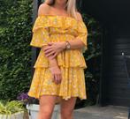 RELISH offshoulder jurkje geel bloemetjes M en L, Maat 38/40 (M), Italie, -, Verzenden