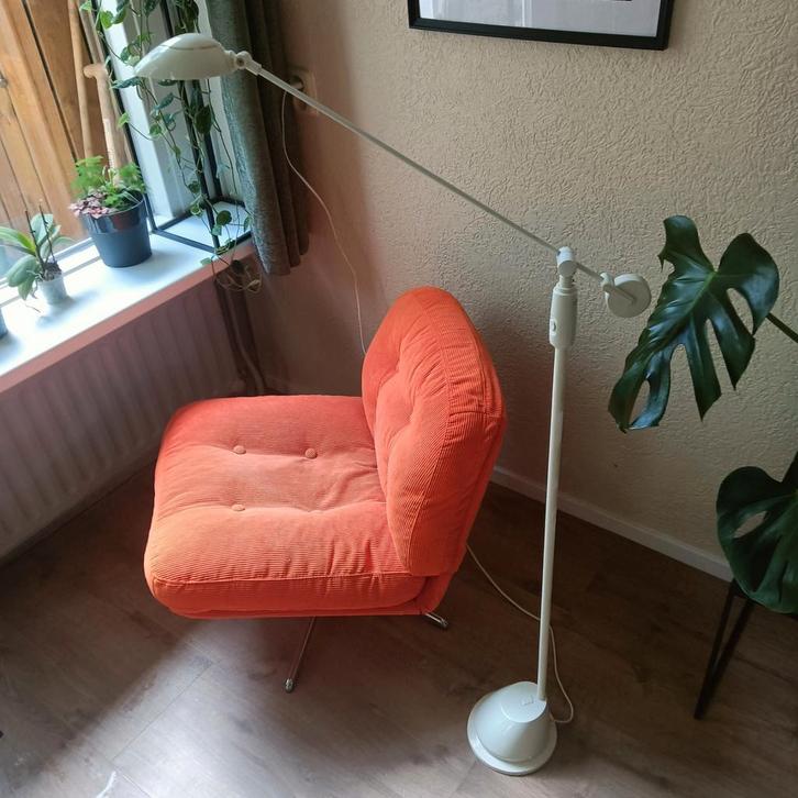 Vintage Ikea 13597 hengel vloerlamp, Huis en Inrichting, Lampen | Vloerlampen, Gebruikt, 150 tot 200 cm, Glas, Metaal, Ophalen of Verzenden
