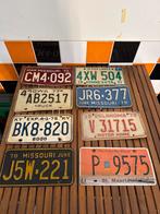 Set van 8 Vintage Nummerplaten USA + St. Maarten – Jaren ’70, Ophalen, Gebruikt, Auto's
