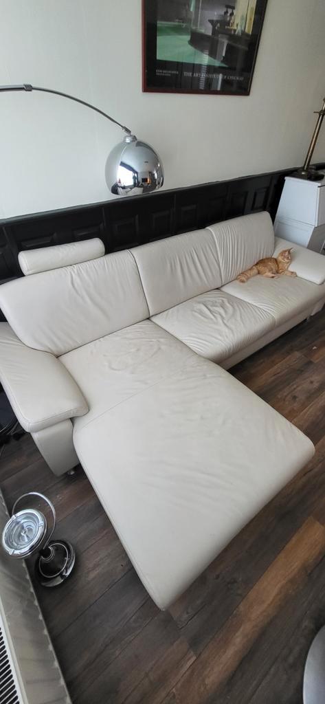 Lederen Hoekbank - Comfortabel en Stijlvol!, Huis en Inrichting, Banken | Bankstellen, Gebruikt, Hoekbank, Vierpersoons of meer