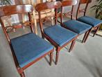 Antieke eetkamerstoelen - set van 4, Huis en Inrichting, Antiek, Hout, Gebruikt, Bruin